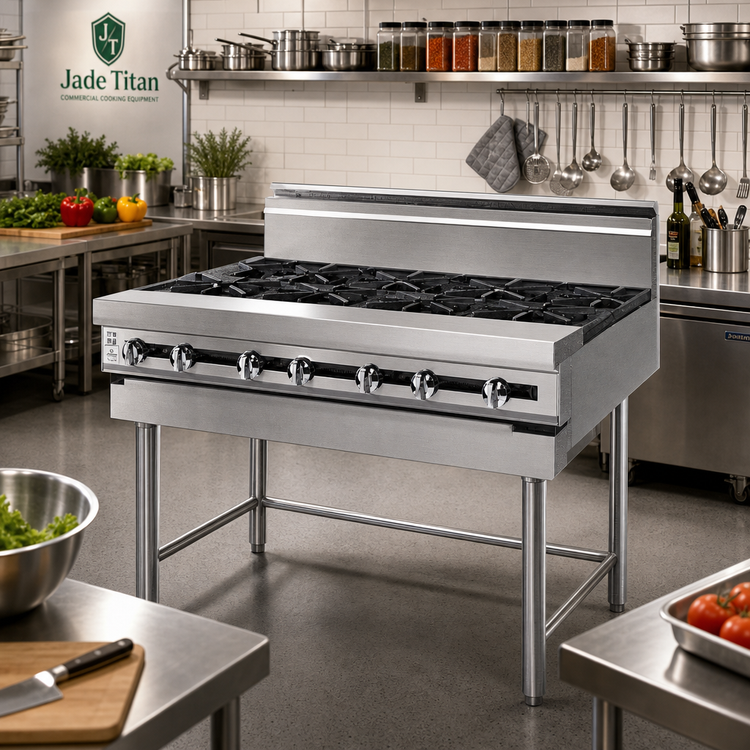 Product image #2 for Jade Titan JMRH-10 60-Inch Modular Heavy Duty Gas Range with 10 Open Burners