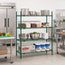 Thumbnail image #2 for Eagle Redi-Pak 4-Tier Stationary Wire Shelving Unit, 60W x 24D x 63H, Green Epoxy Finish
