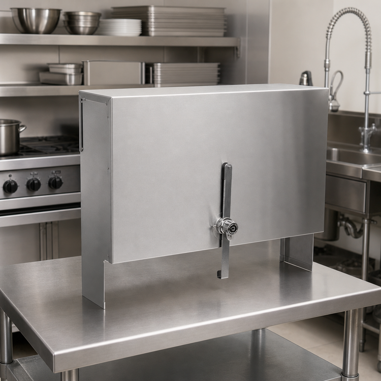 Product image #2 for CHOICE 23-Inch Single Speed Rail Locking Cover, Stainless Steel