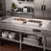 Thumbnail image #2 for Vollrath Recessed Drop-In Heated Shelf, 74-Inch Wide, Dual Warming Zones, Stainless Steel