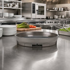 Thumbnail image #2 for Cambro Camduction® MDSCDB9485 Heat Retention Base for 9-Inch Plates, Smoked Metal Case of 12