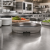 Thumbnail image #2 for Cambro Camduction® Heat Retention Base for 9-Inch Plates, Smoked Metal