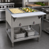 Thumbnail image #2 for BK Resources 2-Well Natural Gas Hot Food Table with Cutting Board Shelf and Adjustable Undershelf