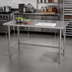 Thumbnail image #2 for Advance Tabco 84-Inch W x 36-Inch D Flat Top Open Base Work Table with 16-Gauge 430 Stainless Steel Top