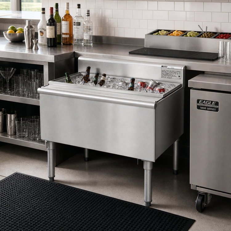 Product image #2 for Eagle 1800 Series 48-Inch Underbar Ice Chest with 12-Inch Deep Insulated Bin