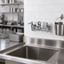 Thumbnail image #2 for Wall Mount Service Sink Faucet with Vacuum Breaker Pail Hook Spout, 8 Inch Centers, Polished Chrome
