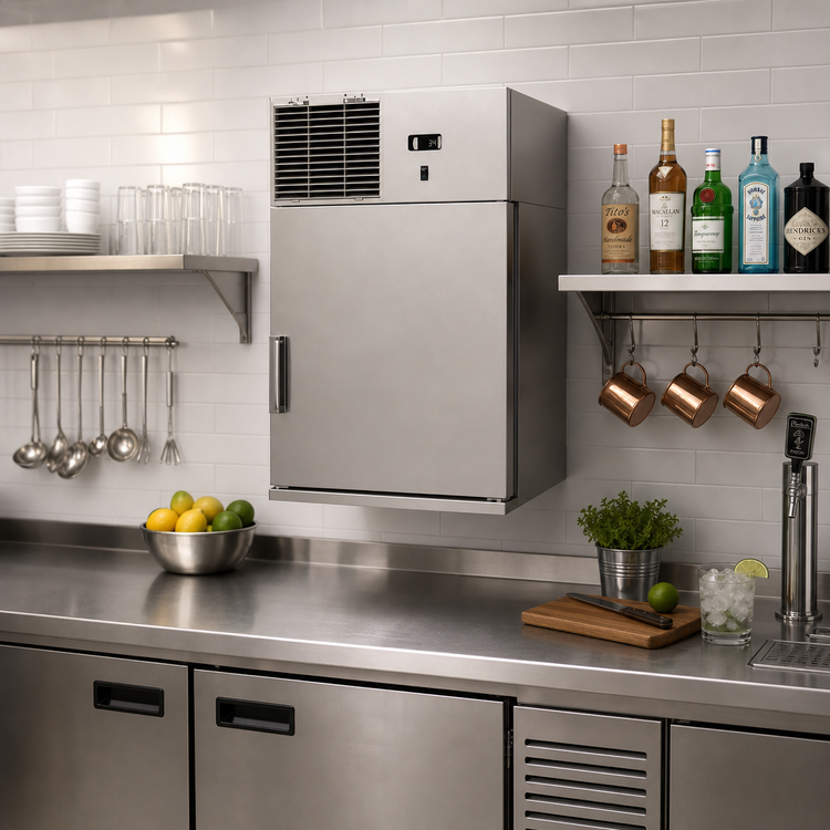 Product image #2 for Glastender 24-Inch Wall-Mount Refrigerator with Left-Hinged Stainless Steel Door, 3.9 Cu. Ft.