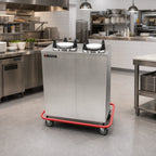 Thumbnail image #2 for Carter-Hoffmann (Middleby) EPD2S12 Enclosed Unheated 2-Silo Mobile Plate Dispenser Cart for 12-Inch Round Plates
