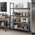 Thumbnail image #2 for Cambro Camshelving Basics Plus 21-Inch x 48-Inch 4-Shelf Vented Shelf Kit, Brushed Graphite