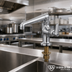 Thumbnail image #2 for T&S Brass B-0208-CR-HW Single Hole Single Temperature Pantry Deck-Mount Faucet with 6-Inch Swivel Cast Spout and Cerama Cartridge