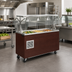 Thumbnail image #2 for Vollrath 2-Series Affordable Portable Refrigerated Cafeteria Unit with Breath Guard, 3-Pan, Open Storage Base, Cherry Woodgrain