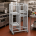Thumbnail image #2 for Channel Manufacturing 465A Double-Section Cafeteria Tray Rack, 45 x 30 x 70 Inch, Aluminum, 80-Tray Capacity