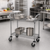 Thumbnail image #2 for Quantum 42 Inch x 18 Inch Gray Epoxy Antimicrobial Wire Utility Cart with 2 Shelves, 1,200 lb Capacity