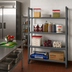 Thumbnail image #2 for Cambro Camshelving Basics Plus 4-Tier Add-On Polymer Shelving Unit, 18 x 42 x 84 Inches, Vented and Solid, Brushed Graphite
