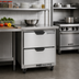 Thumbnail image #2 for Beverage-Air 27-Inch One-Section Worktop Refrigerator with 2 Drawers, Flat Top