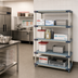 Thumbnail image #2 for MetroMax 4 All-Polymer Add-On Shelving Unit with 4 Open Grid Shelves, 24W x 21D x 74H