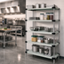 Thumbnail image #2 for Quantum 5-Shelf Solid Stainless Steel Stationary Shelving Starter Kit, 60W x 24D x 74H