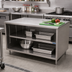 Thumbnail image #2 for BK Resources CST-3660 60 In. x 36 In. Stainless Steel Chef Table with Open Front Cabinet Base