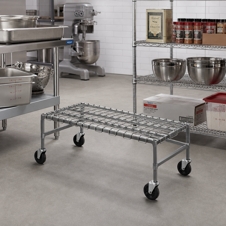 Product image #2 for EagleGard Mobile Wire Dunnage Rack, 36 x 24 x 14 Inches, 800 lb. Capacity