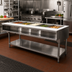 Thumbnail image #2 for Advance Tabco Triumph Supreme 5-Well Natural Gas Water Bath Hot Food Table with Cutting Board and Undershelf