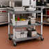 Thumbnail image #2 for Winco 3-Tier Gray Plastic Utility Bus Cart, 400 lb Capacity