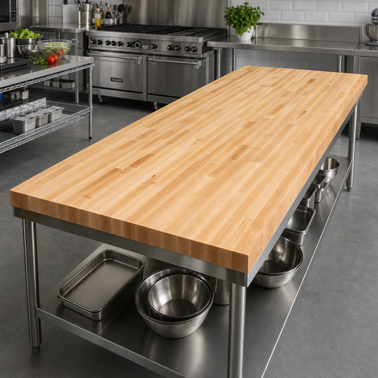 Product image #2 for Boos Block by John Boos Blended Edge Grain Maple Kitchen Countertop with Varnique Finish, 120 x 30 x 1-1/2 Inch
