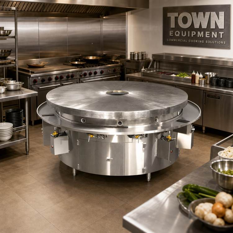 Product image #2 for Town Equipment 60-Inch Diameter Gas Mongolian Barbecue Range with Cast Iron Top and 10 Burners
