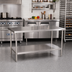 Thumbnail image #2 for Klinger's Trading AST2430 30 x 24 x 36-Inch 18/430 Stainless Steel Flat-Top Work Table with Undershelf