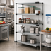 Thumbnail image #2 for Quantum 54-Inch W x 18-Inch D x 74-Inch H Solid Stainless Steel Shelving Starter Kit with 4 Shelves