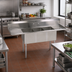 Thumbnail image #2 for BK Resources Economy Three-Compartment Stainless Steel Sink with Left and Right Drainboards
