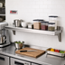 Thumbnail image #2 for Eagle Snap-n-Slide Wall-Mounted Shelf, 48-Inch W x 12-Inch D, Rolled Front Edge, 16-Gauge 430 Stainless Steel