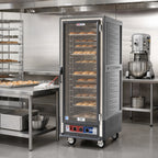 Thumbnail image #2 for Metro C5 Insulation Armour C539-CLFC-U-GY Full-Height Mobile Heated Holding & Proofing Cabinet, Clear Door, 18 Sheet Pan Capacity