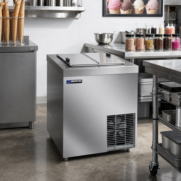 Product image #2 for Master-Bilt DC-4DSE Chest Ice Cream Dipping Cabinet, All-Stainless Exterior, 5 Dip / 2 Storage Tub Capacity