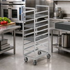 Thumbnail image #2 for Channel Manufacturing 445S3 Stainless Steel End-Load Cafeteria Tray Rack, 18-Tray Capacity, 15 x 20-Inch Trays