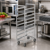 Thumbnail image #2 for Channel Stainless Steel End-Load Cafeteria Tray Rack for 15 x 20 Trays, 18-Tray Capacity, 36-Inch High