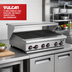 Thumbnail image #2 for Vulcan 72-Inch Stainless Steel Plate Rail for VACB72 Counter Model Gas Charbroiler