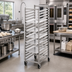 Thumbnail image #2 for Mobile All-Welded Stainless Steel End-Load Bun Pan Rack, 10-Pan Capacity