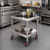 Thumbnail image #2 for Mobile Stainless Steel Induction Table with Marine Edge Shelves
