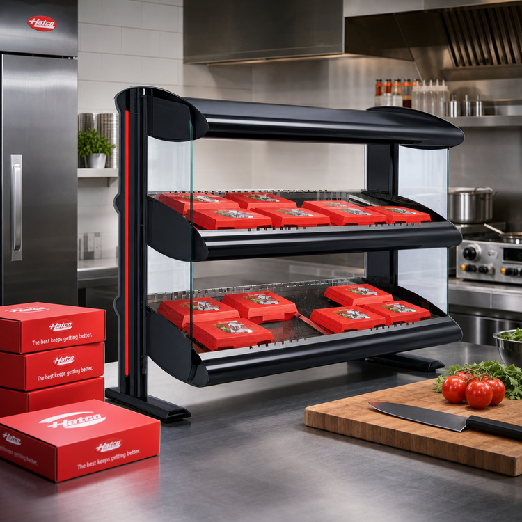 Product image #2 for Hatco Spot On 46-Inch Horizontal Dual Shelf Heated Zone Merchandiser Warmer