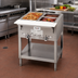 Thumbnail image #2 for Aerohot 30-3/8-Inch Gas Steam Table Hot Food Unit with 2 12 x 20 Wells, Open Base, and Carving Board