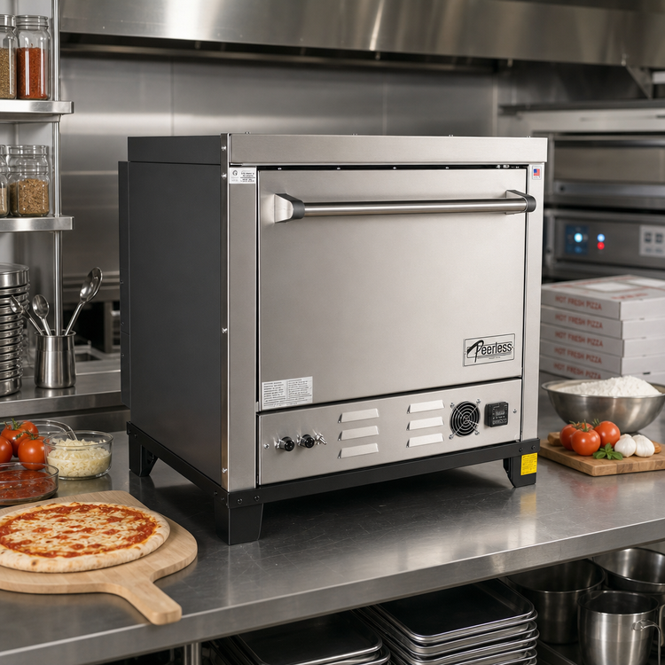 Product image #3 for Peerless CE131PE Countertop Electric Pizza Oven, Three-Deck, 12-Pizza Capacity
