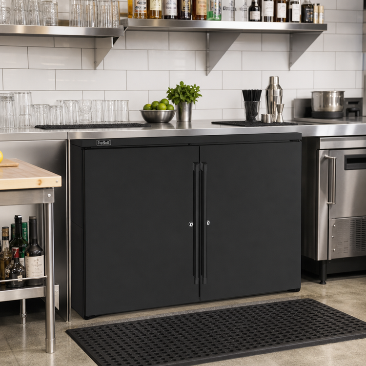 Product image #3 for Top Shelf DB48 Two-Section Back Bar Dry Storage Cabinet, 48 Inch, 2-Door, Non-Refrigerated