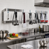 Thumbnail image #2 for Advance Tabco Wall-Mounted Double-Bar Stainless Steel Pot Rack, 108 Inches Wide, 18 Hooks
