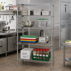 Thumbnail image #2 for Quantum WR74-2454C 4-Shelf Wire Shelving Starter Unit, 54"W x 24"D x 74"H, Chrome-Plated, Stationary