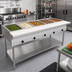 Thumbnail image #2 for Omcan USA 72-Inch LP Gas Steam Table with 5 Full-Size Pan Capacity, Cutting Board and Undershelf