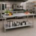 Thumbnail image #2 for Advance Tabco 120-Inch x 30-Inch 16-Gauge 430 Stainless Steel Work Table with Adjustable Undershelf