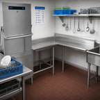 Thumbnail image #2 for Eagle Group Spec-Master CDTCIL-60-14/3 Island Clean Dishtable, Right-to-Left, 60-Inch Layout, 14-Gauge 304 Stainless Steel, 8-Inch Backsplash