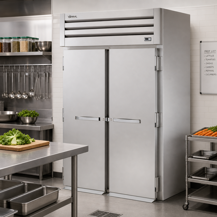 Product image #2 for True SPEC SERIES 2-Section Roll-In Refrigerator with Locking Stainless Steel Doors and Self-Contained Refrigeration