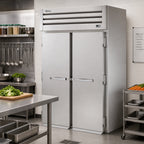 Thumbnail image #2 for True Mfg. - General Foodservice SPEC SERIES STR2RRI-2S-HC 2-Section Roll-In Refrigerator, Locking Solid Doors, Stainless Steel, Self-Contained