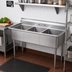 Thumbnail image #2 for Sapphire Manufacturing 59-Inch 3-Compartment Stainless Steel Sink with 18
